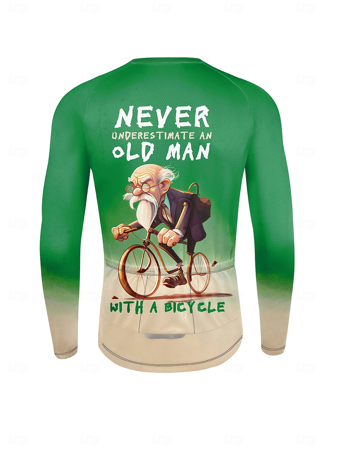 heren fietsshirt lange mouw fietsshirt met 3 achterzakken antislipband snel drogende reflecterende strepen achterzak blauwe sportkleding 2025 - $32.99 –P6