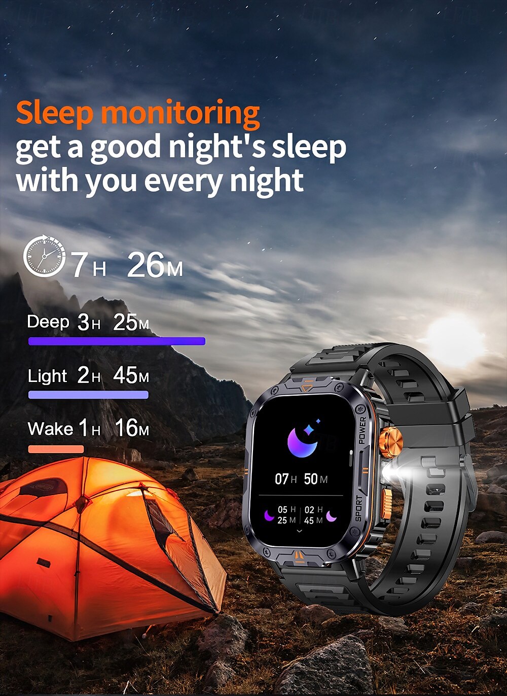 696 NX20 Smart Watch 2 inch Smart Band Fitness Bracelet Bluetooth Pedometer Call Reminder Sleep Tracker Compatible with Android iOS Men Hands-Free Calls Message Reminder IPX-0 45mm Watch Case 2025 - $56.99 –P16