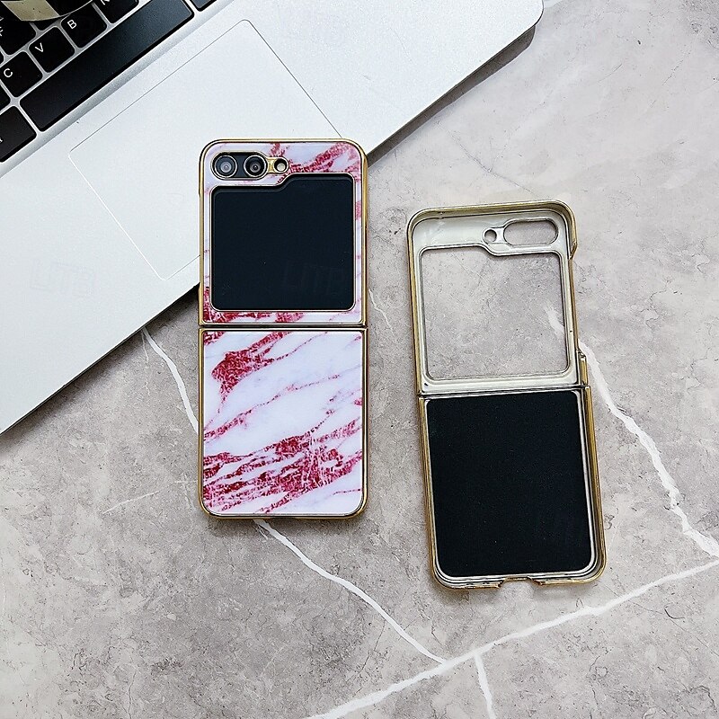 telefon Etui Til Samsung Galaxy Z Flip 5 Bakdeksel Støtsikker Kontor / Bedrift Herdet glass Belegg 2025 - $23.99 –P6