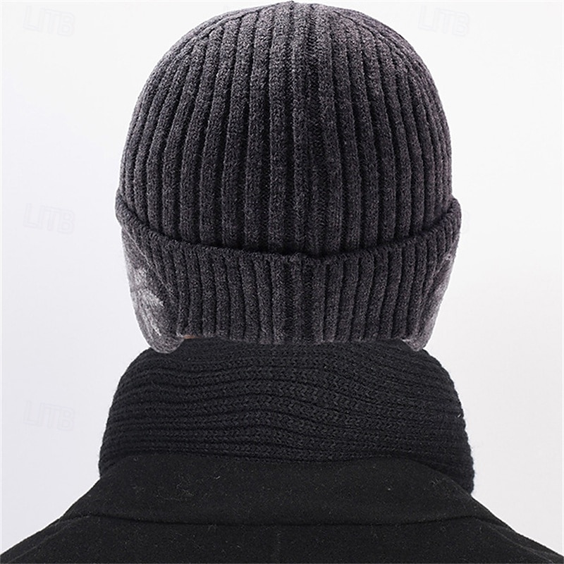 Ανδρικά Γιούνισεξ Καπέλο Beanie Χειμερινά Καπέλα Σκούφοι 骷髅头毛线帽 Πλεκτό καπέλο Γκρίζο Σίδηρο Μαύρο Πολυεστέρας Πλεκτό Ζεστός Καθημερινά Ρούχα Εξόδου Χιονονιφάδα Ζεστό 2025 - $12.99 –P4