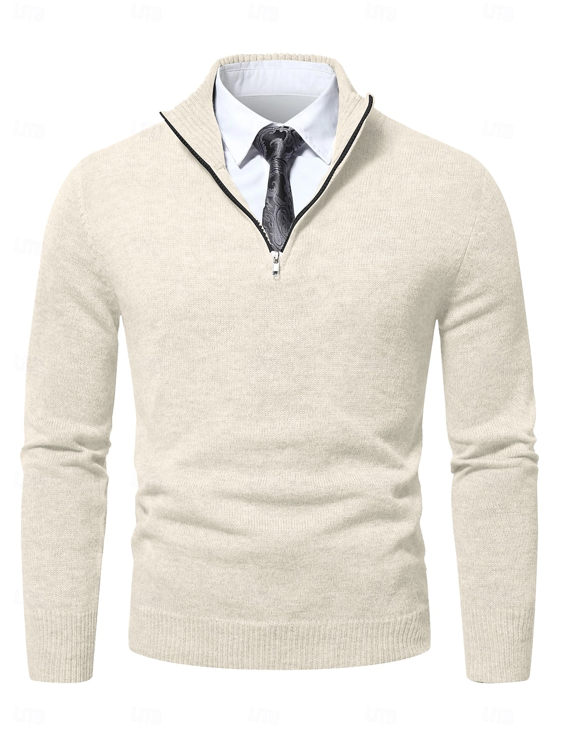Homme Pull Chandail Pull Robe pull A côtes Tricoter Découpé Zippé Tricoté Couleur unie Mao mode basique Extérieur du quotidien Vêtement Tenue Automne Hiver Noir Bleu Roi S M L de 2026 ? $30.99 –P2