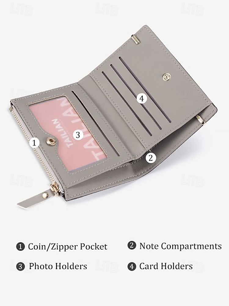 Women's Minimalist Pink Wallet with Zipper Pocket – Slim and Stylish Card Holder for Everyday Use 2025 - $14.99 –P4