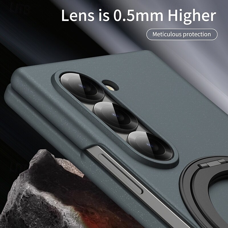 Phone Case For Z Fold 7 Z Fold 6 Z Fold 5 Z Fold 4 Z Fold 3 Back Cover with Stand Holder with Screen Protector Magnetic Retro PC Metal 2025 - $25.99 –P7