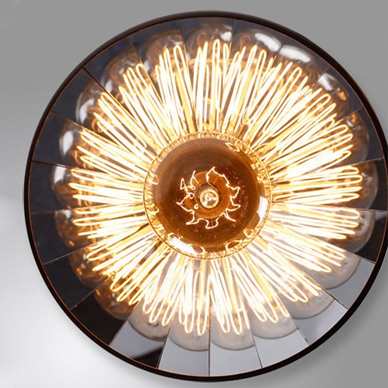 Iron Indoor Island Pulley Chandelier Retro Pendant Light Finish with Highlights Metallic Interior Ceiling Hanging Lamp 2025 - $89.99 –P5
