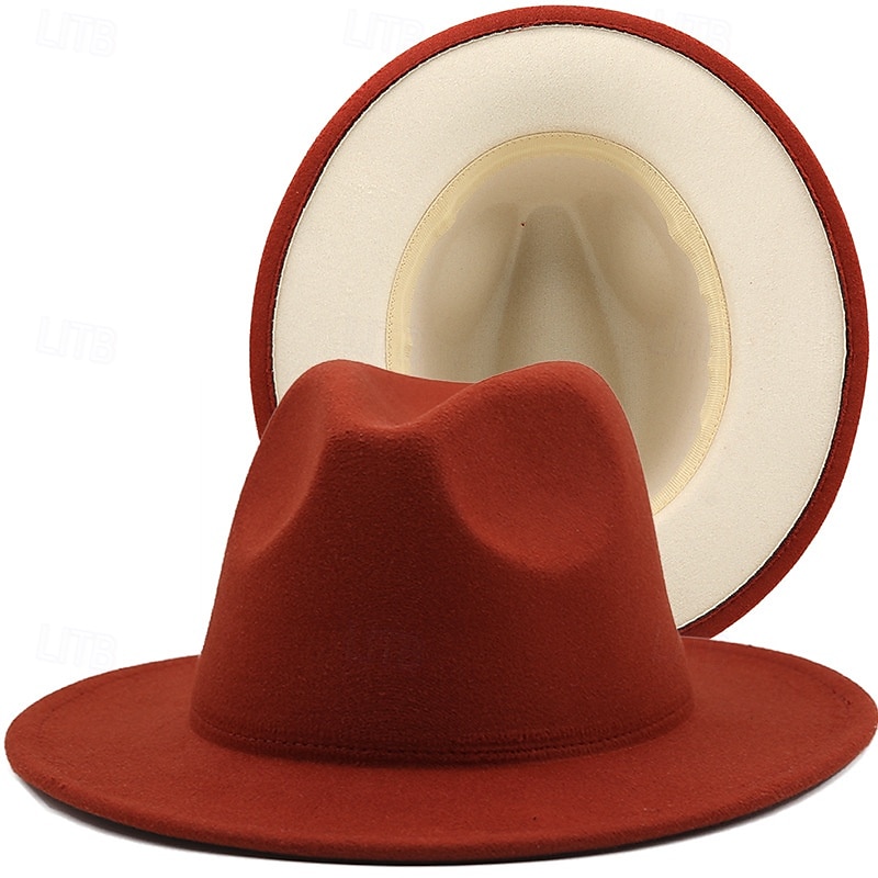 berretto Lana / acrilico Cappello Fedora Formale Matrimonio Semplice Con Colore Puro Copricapo Copricapo del 2025 a $10.99 –P9