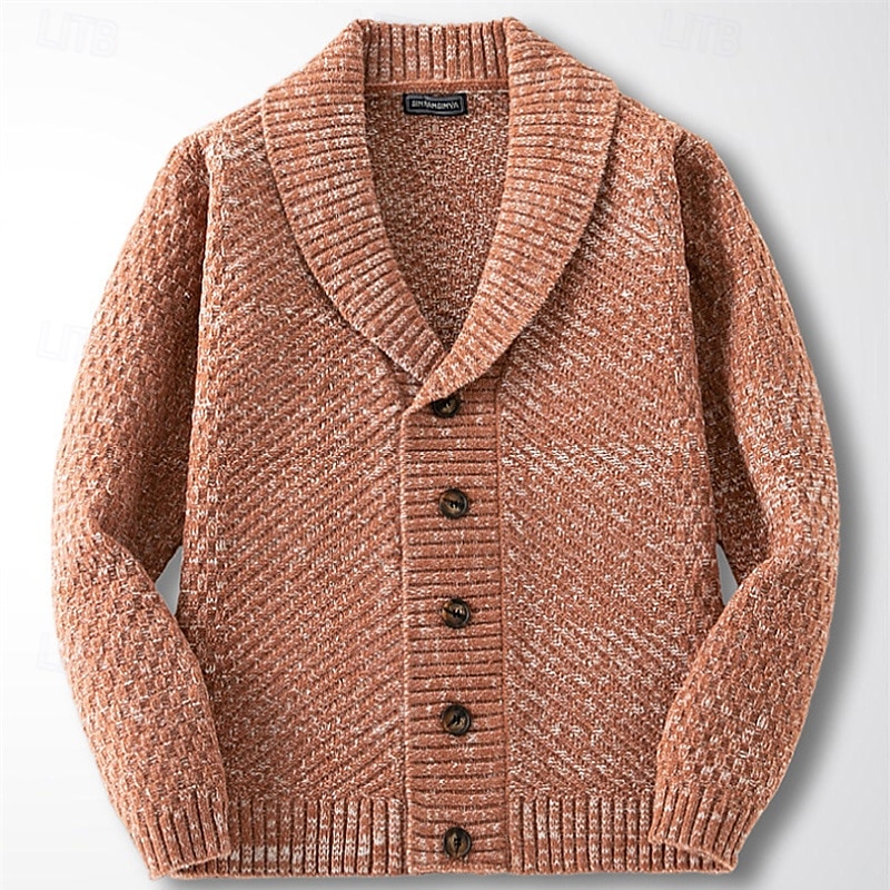 Voor heren Vest Trui Bijgesneden trui Gebreide trui Geribd breien Normaal Zak Effen Kleur Sjaalkraag Modieus Klassiek Alledaagse kleding Afspraakje Kleding Herfst winter Marineblauw Bruin S M L 2025 - $48.99 –P2