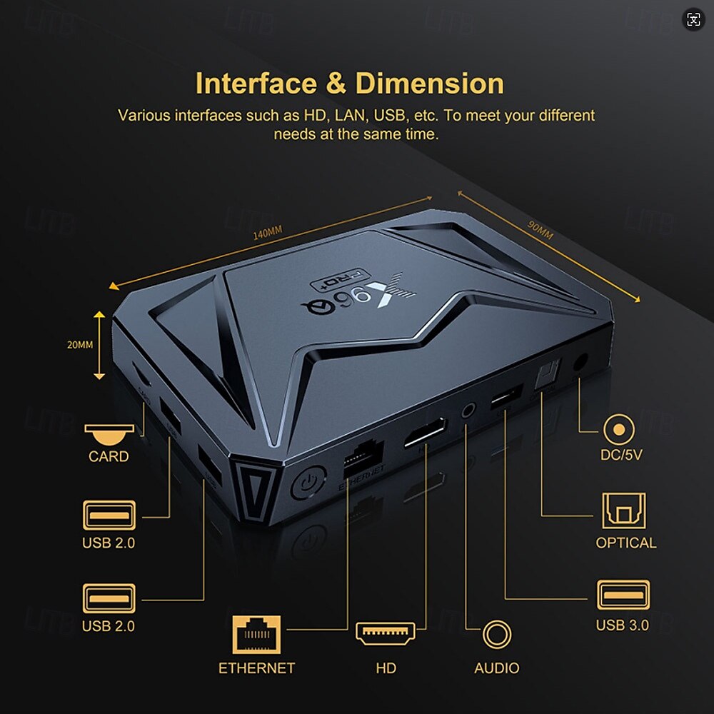 Android 11 и выше ТВ-бокс X96 PRO Bluetooth 4.0 8K 4K Цифровой дисплей 8K Cortex A55 4GB 64Гб 2025 - $65.99 –P9