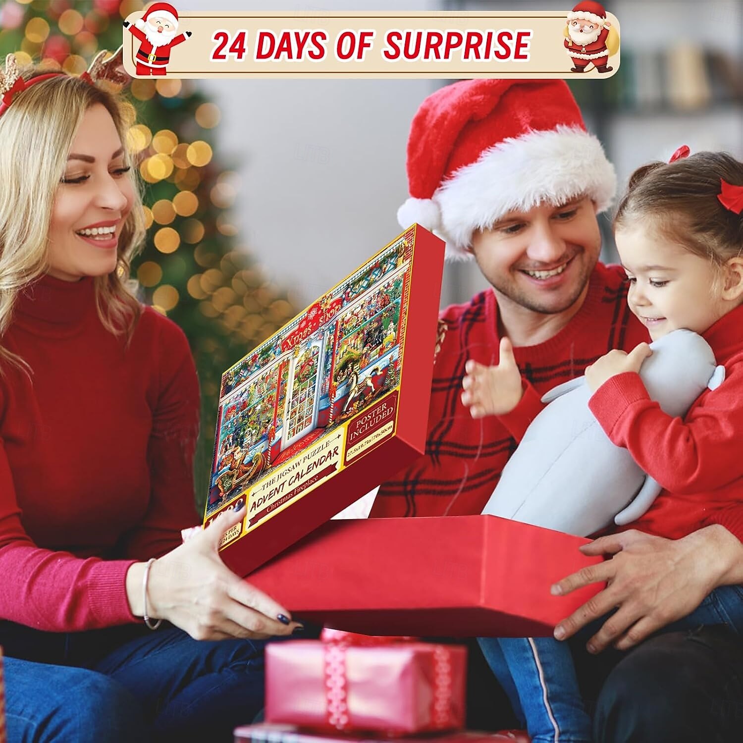 Χριστουγεννιάτικο ημερολόγιο advent παζλ για κορίτσια και αγόρια, 1008 κομμάτια χριστουγεννιάτικο παζλ ημερολόγιο αντίστροφης μέτρησης, ημερολόγιο αποκριών 2025 - $30.99 –P6
