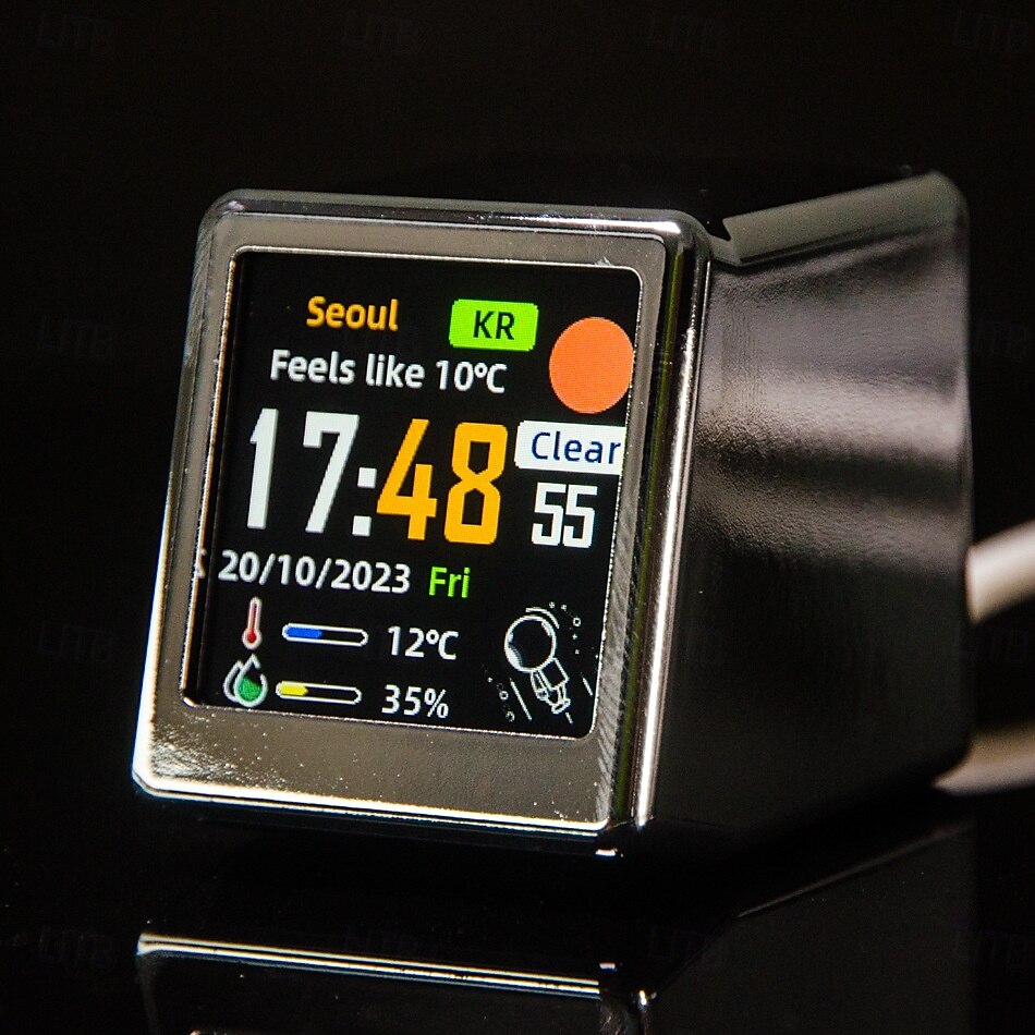 orologio portatile intelligente wifi stazione meteo display meteo temperatura umidità orologio decorazioni da tavolo del 2025 a $31.99 –P6