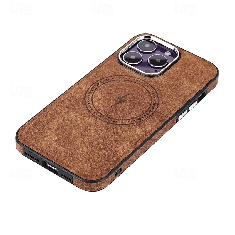 2025年 電話 ケース 用途 iPhone 16 Pro Max プラス iPhone 15 プロマックスプラス iPhone 14 13 12 11 Pro Max Plus iPhone 14 Pro Max iPhone 13 12 11 Pro Max バックカバー 磁石バックル ワイヤレス充電をサポート 耐衝撃 レトロ風 TPU PUレザー  コレクション – $14.99 –P5