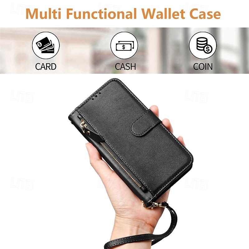 Phone Case For iPhone 16 Pro Max Plus iPhone 15 Pro Max Plus iPhone 14 13 12 11 Pro Max Plus iPhone 14 Pro Max iPhone 13 12 11 Pro Max Back Cover with Stand Holder Zipper Support Wireless Charging 2025 - $21.99 –P8
