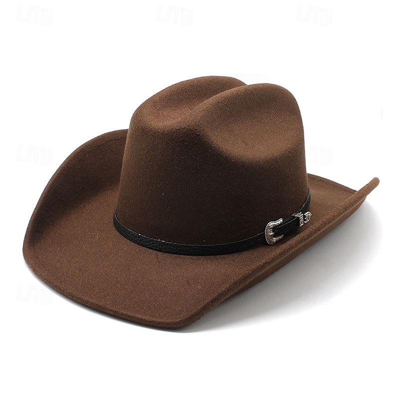 Pánské Klobouk Kentucky Derby Sluneční klobouk Kovbojský klobouk Klobouk Fedora Trilby Černá Velbloudí Polyester Retro styl Módní 18. století stát Texas Denní Tématický večírek Plná / Jednobarevná 2025 - $21.99 –P4