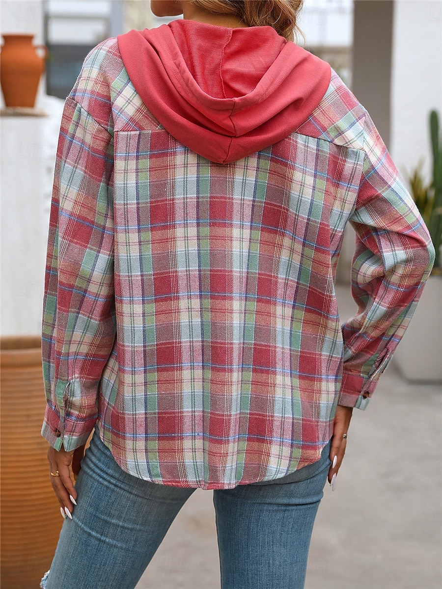 Γυναικεία Casual Jacket Μπουφάν με κουκούλα ΕΞΩΤΕΡΙΚΟΥ ΧΩΡΟΥ Δρόμος Καθημερινά Ρούχα Φθινόπωρο Χειμώνας Κανονικό Παλτό Κανονικό Διατηρείτε Ζεστό Αναπνέει Στυλάτο Καθημερινό Σακάκια Μακρυμάνικο 2025 - $36.99 –P2