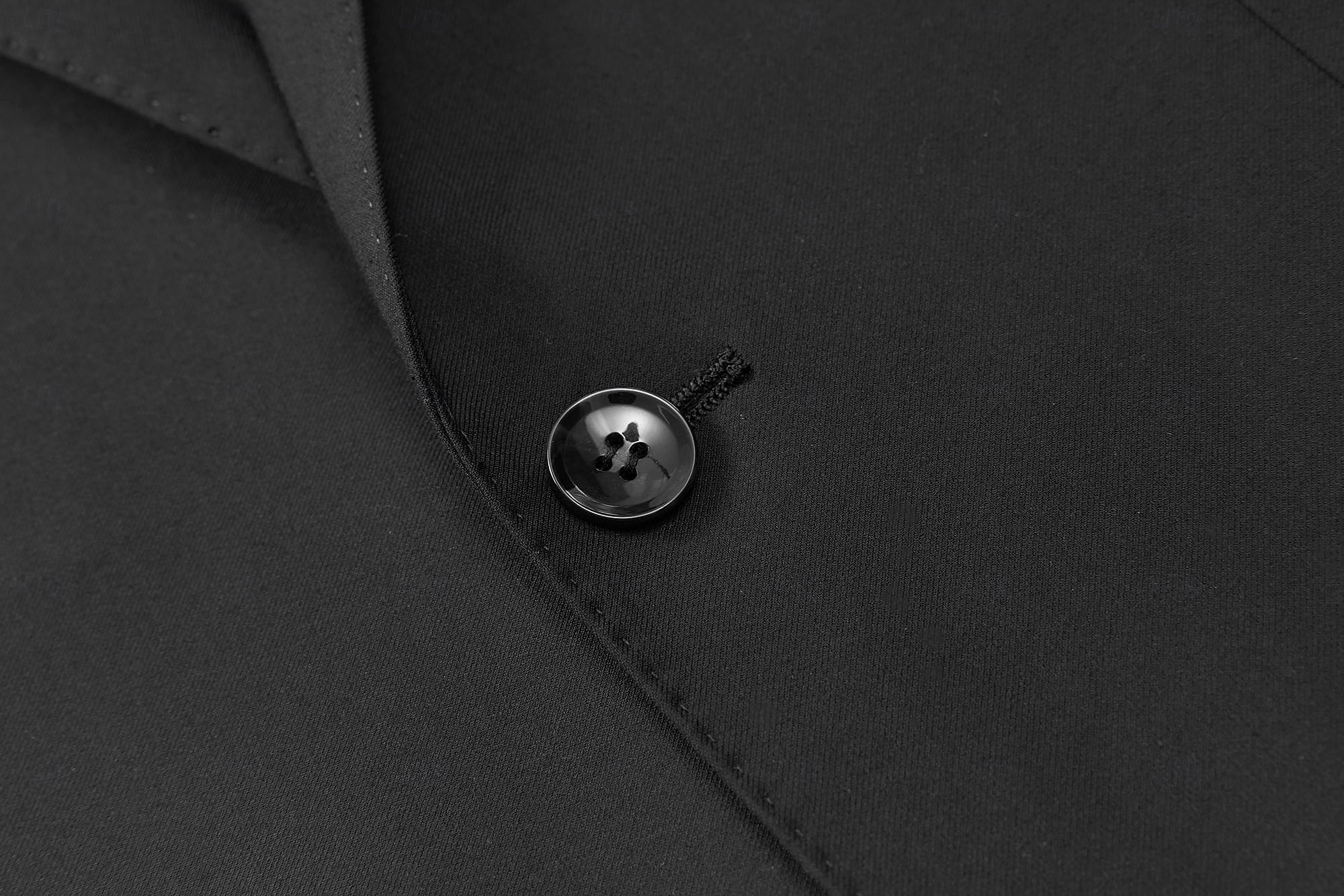 Men's Wool Blazer Jacket School Formal Wedding Elegant Warm Fall Winter Wool Solid Color Single Breasted One-button Blazer Black 2025 - $93.99 –P7