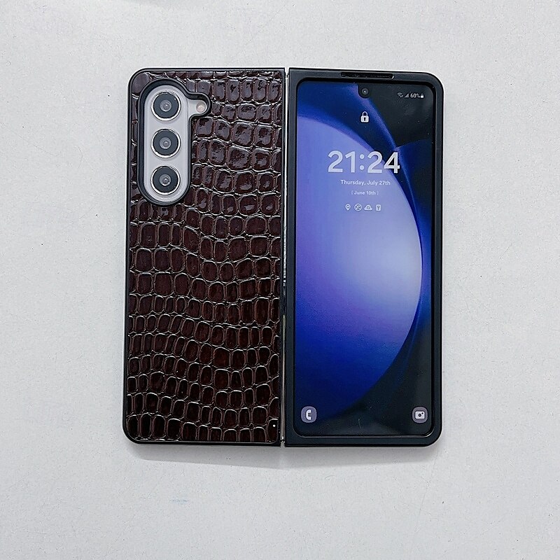 τηλέφωνο tok Για Samsung Galaxy Z Flip 6 Z Flip 5 Z Flip 4 Z Flip 3 Πίσω Κάλυμμα Ανθεκτική σε πτώσεις Ρετρό TPU PU δέρμα 2025 - $14.99 –P12
