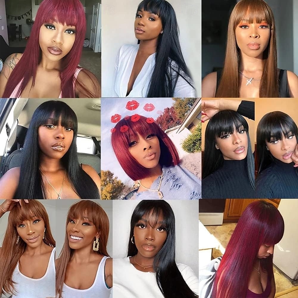 Parrucche frontali in pizzo HD 2x1 Parrucche per capelli umani con frangia per donne nere Parrucche con chiusura in pizzo senza colla per principianti Parrucche vergini brasiliane al 100% con riga del 2025 a $87.99 –P7