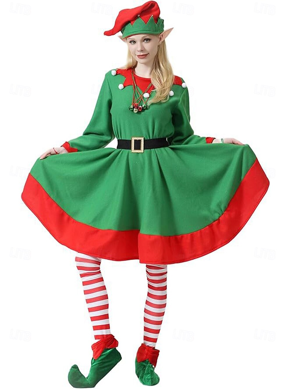 white christmas dresses Roma Hot Cute Adorable Sexy Head Elf Helper Christmas Costume Dress Ad –  CostumeBoom