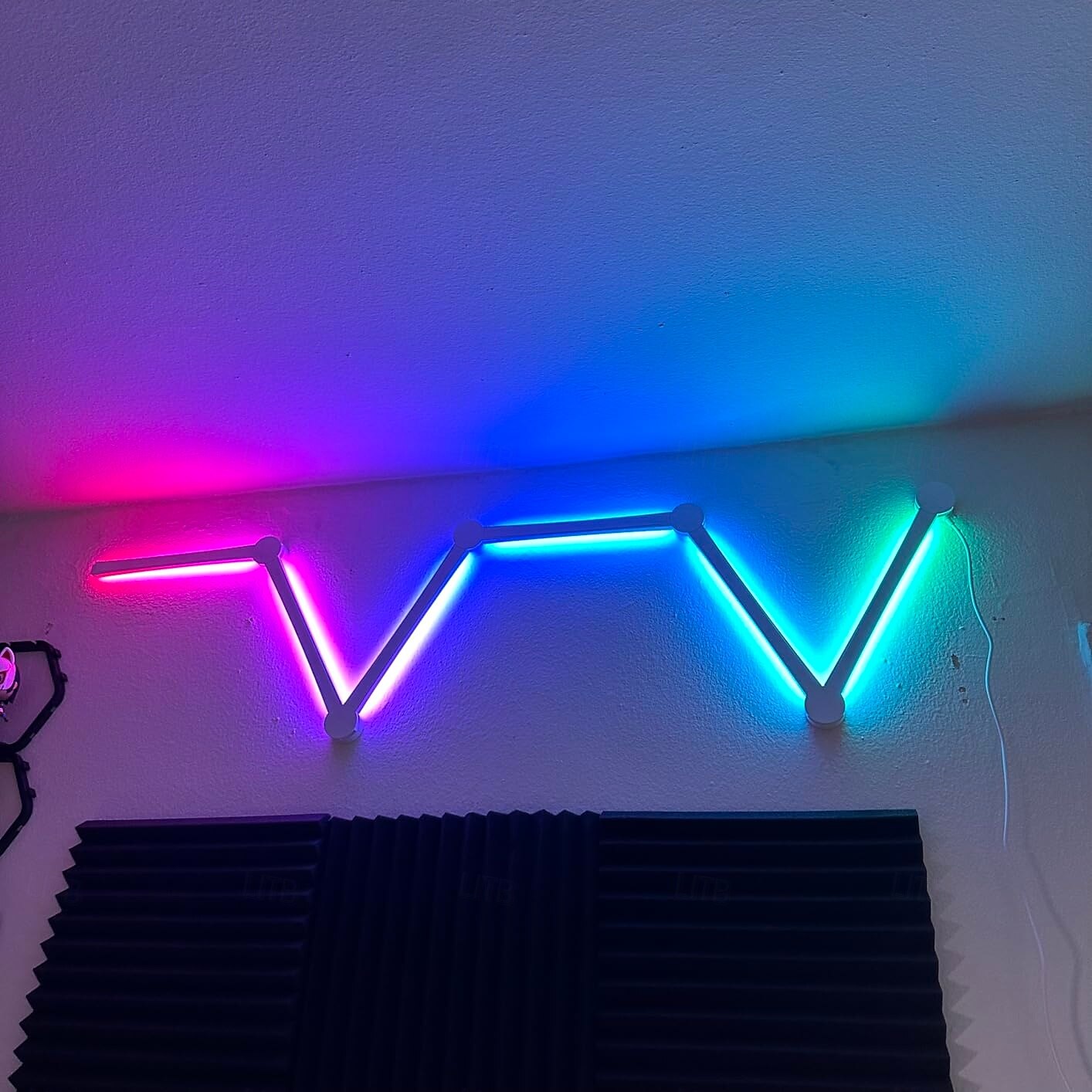 RGB светодиодные умные светильники игровые линии света Bluetooth приложение музыкальная синхронизация домашнего стенового креативного освещения световые панели с 24-кнопочным RF пультом управления 2025 - $95.99 –P14