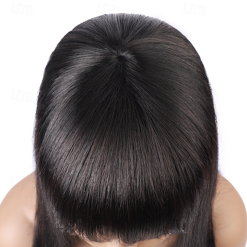 perruque en cheveux humains faite à la machine perruque en cheveux raides naturels densité 150% de 2025 ? $92.99 –P5