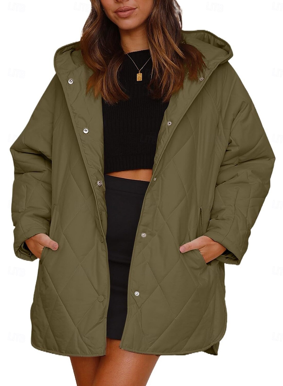 Womens Jacket Fleece Lapel short cotton-padded jacket 2025 - $57.99 –P1