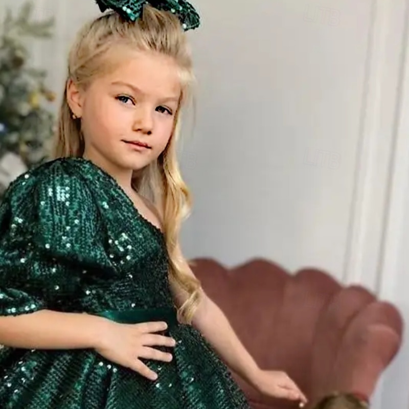 Infantil Para Meninas Vestido de festa Côr Sólida Manga Longa Espetáculo Com Transparência Princesa Doce Com Transparência Longuette Vestido da bainha Vestido De Tule Verão Primavera Outono Crianças de 2025 por $79.99 –P7