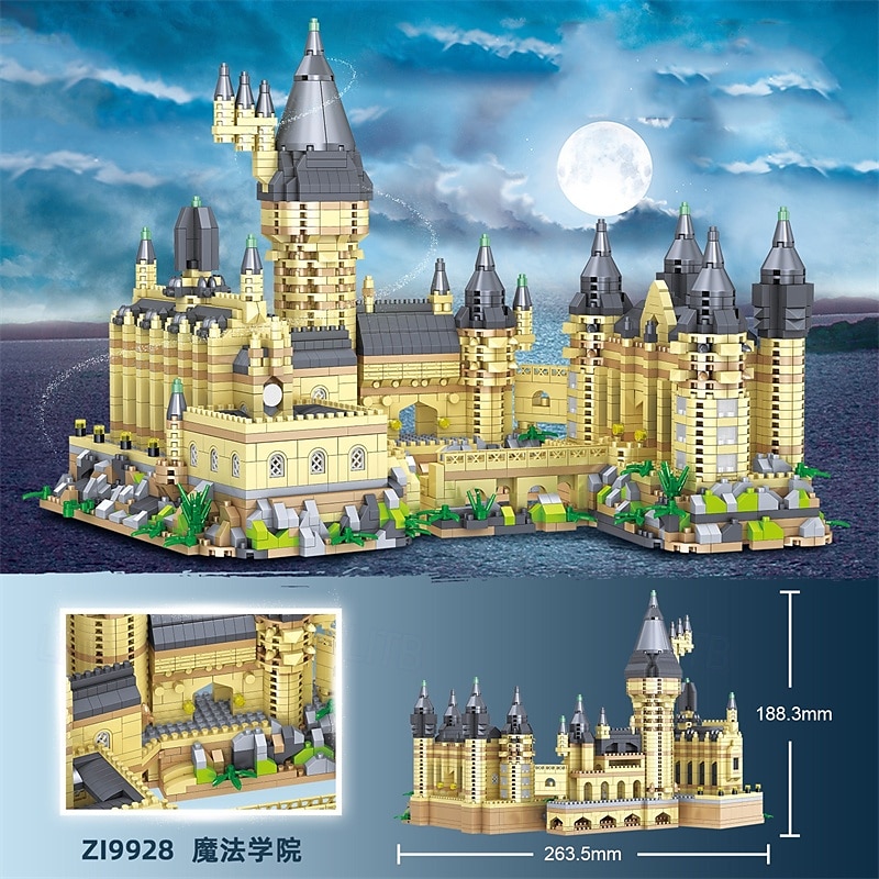 2025年 2800個のマイクロミニブロック、マジックキャッスルビルディングブロックおもちゃ、クリエイティブなアイデア、ホッグタワービルディングセット、14人の男の子、女の子、大人に最適  コレクション – $54.99 –P4