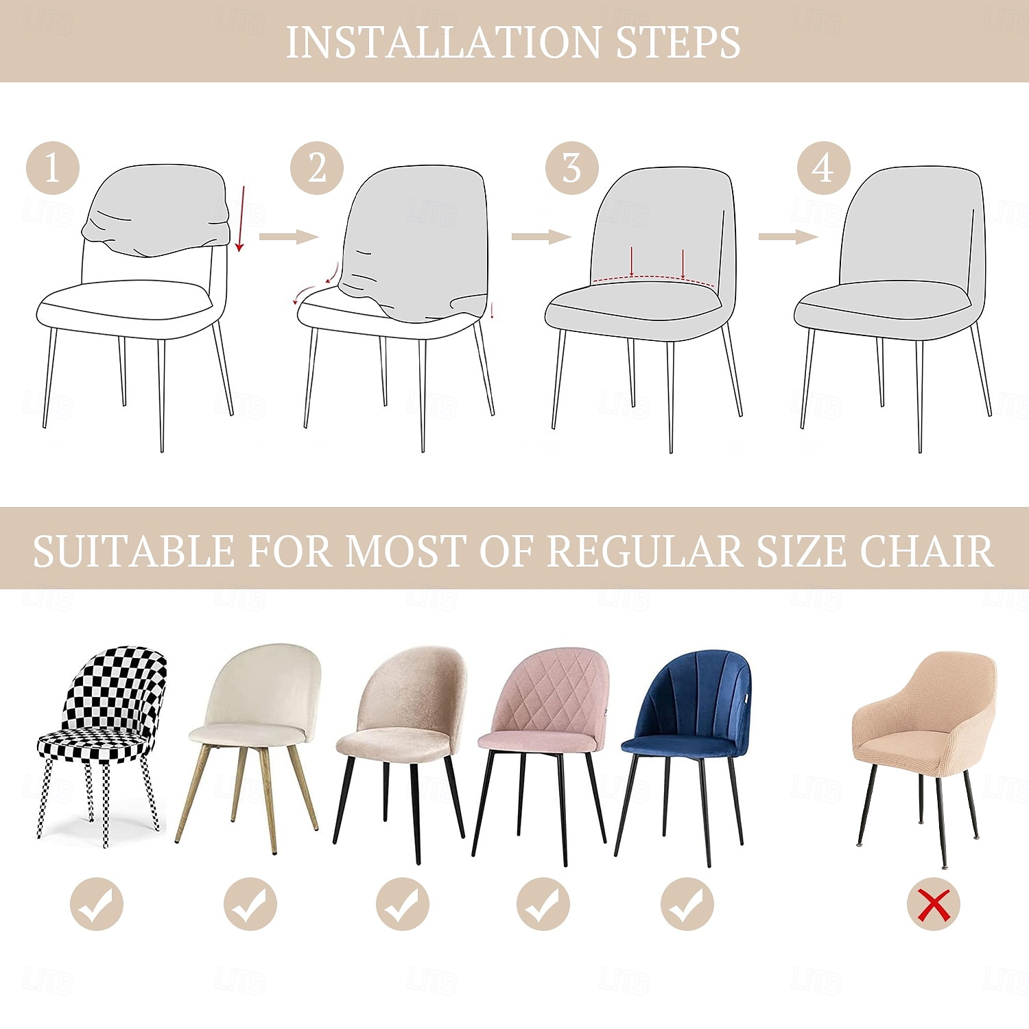 Funda para silla de comedor, tapizada en terciopelo elástico, funda para silla de comedor lateral, funda para silla de comedor con respaldo curvo en color burdeos y rojo, fundas para sillas de 2025 - $13.99 –P2