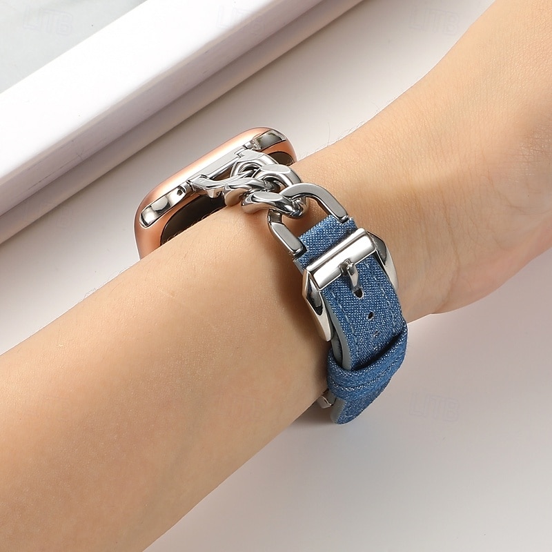 Solo Loop Συμβατό με Ζάντα ρολογιού Apple Watch 38mm 40mm 41mm 42mm 44mm 45mm 49mm Γυναικεία Ρυθμιζόμενο Ανοξείδωτο Ατσάλι Ύφασμα Ανταλλακτικό λουράκι ρολογιού για iwatch Ultra 2 Series 9 8 7 SE 6 5 2025 - $19.99 –P8
