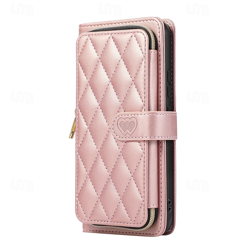 Phone Case For S24 Ultra S24 Plus S24 S24 FE S23 S22 S21 S20 Ultra Plus FE A55 A35 A25 A15 5G A54 A34 A14 A73 A53 A33 A23 A13 A72 A52 A32 A22 A12 A51 Flip Cover with Stand Holder Zipper with Wrist 2025 - $22.99 –P2
