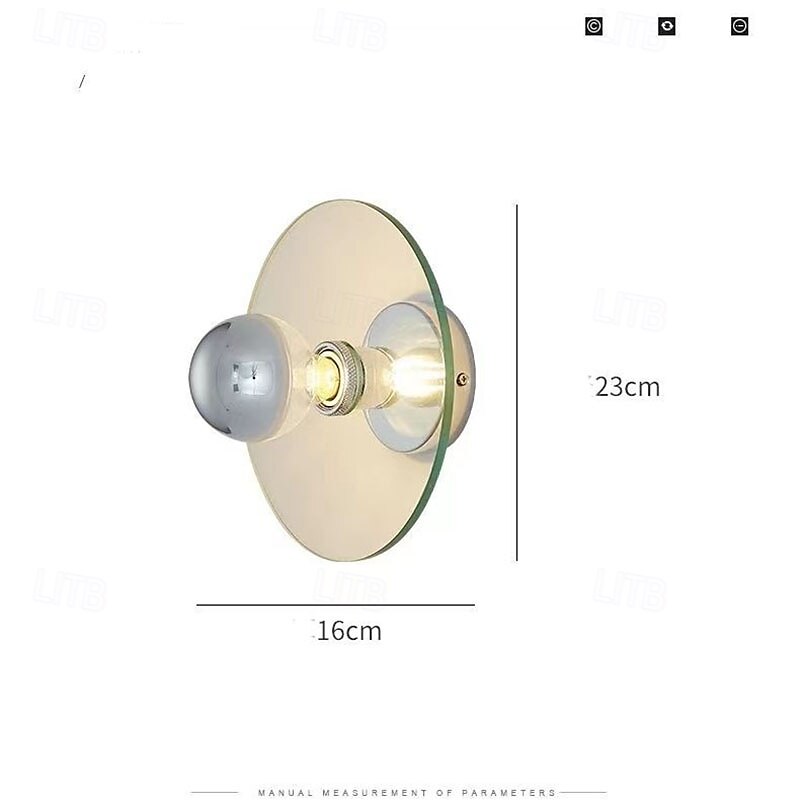 Aplique de pared de cristal romántico bauhaus, estilo medieval, retro, cromado, para sala de estar, luces led, lámpara de techo para pasillo de dormitorio, 110-240 V, 5 W 2025 - $99.99 –P2