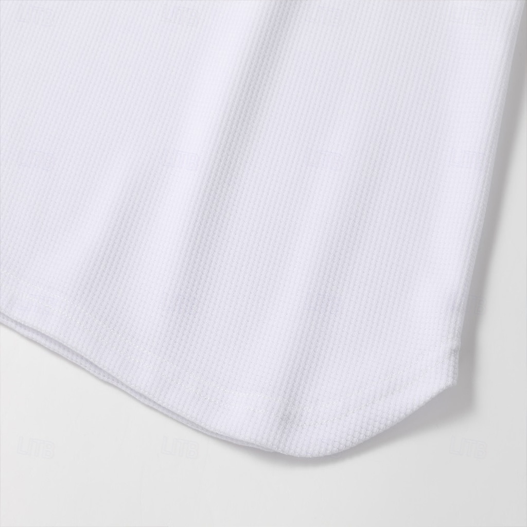 Men's Waffle Shirt T Shirt Tee Top Long Sleeve Shirt Long Sleeve V Neck Spring &  Fall Plain Fashion Designer Basic V Neck Vacation Street Going out Black White Gray Top Tee for Men 2025 - $16.49 –P10
