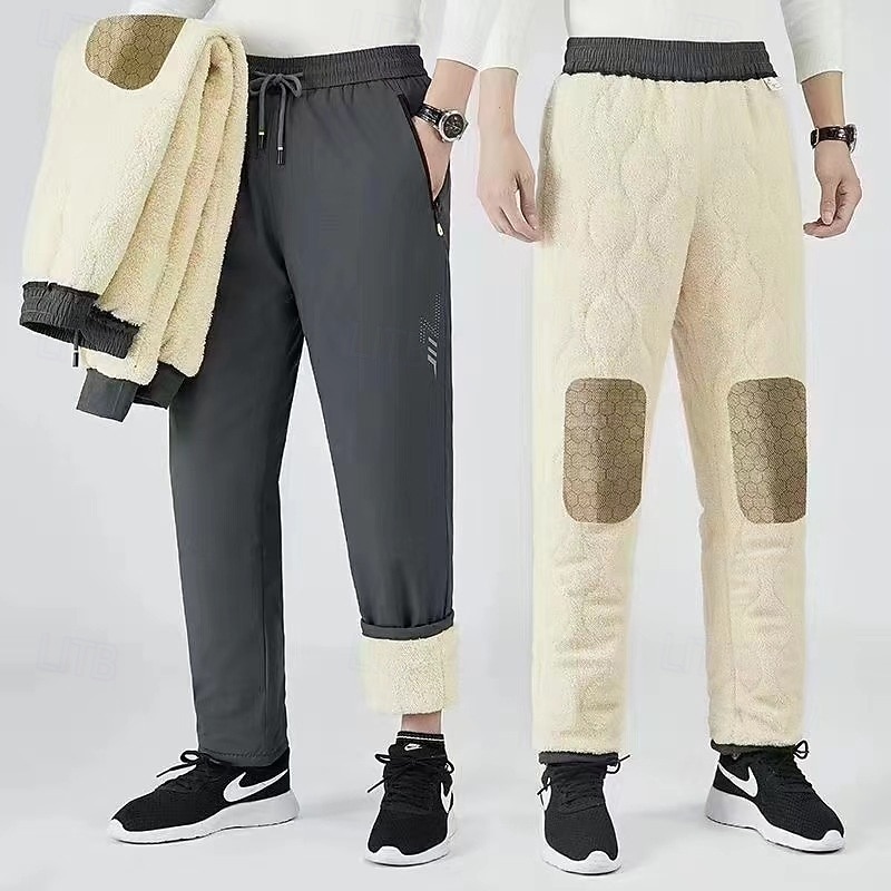 Men's Athletic Pants Fleece Pants Sweatpants Winter Pants Trousers Pocket Drawstring Elastic Waist Plain Comfort Warm Sports Outdoor Daily Fashion Casual Black Gray Micro-elastic 2026 - $26.99 –P7