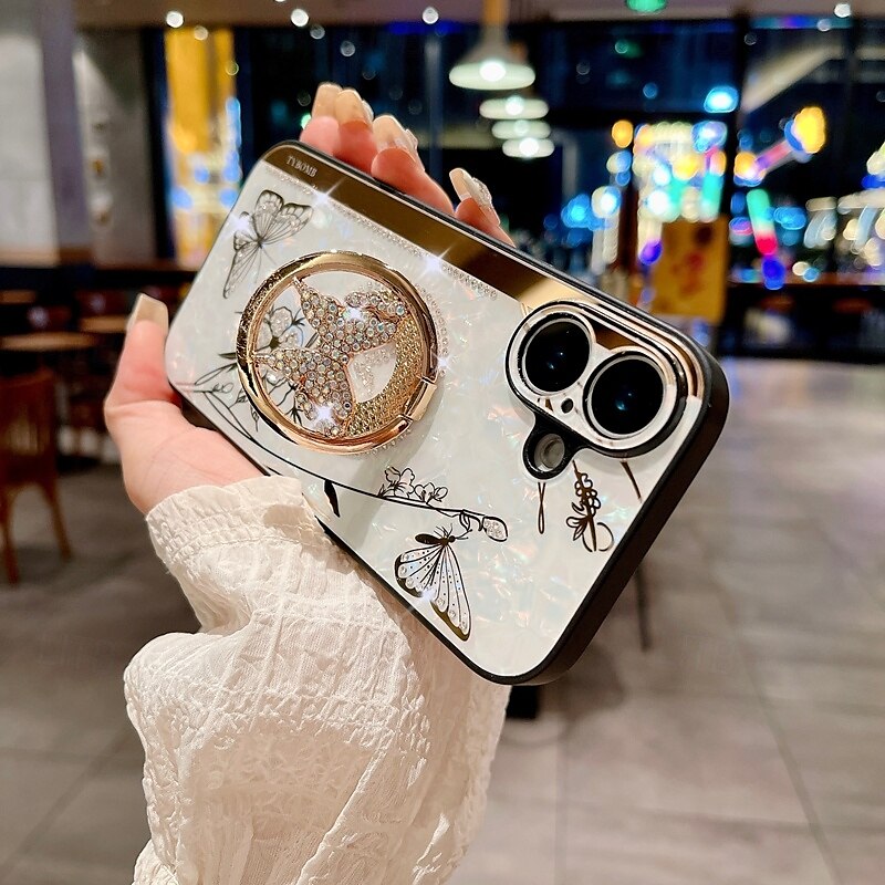 Phone Case For iPhone 16 Pro Max Plus iPhone 15 Pro Max Plus iPhone 14 13 12 11 Pro Max Plus iPhone 14 Pro Max iPhone 13 12 11 Pro Max Back Cover with Stand Holder with Wrist Strap Shockproof Retro 2025 - €17.36 –P6