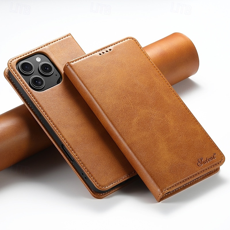 Phone Case For iPhone 16 Pro Max Plus iPhone 15 Pro Max Plus iPhone 14 13 12 11 Pro Max Plus Mini iPhone 14 Pro Max iPhone 13 12 11 Pro Max Back Cover with Stand Holder Magnetic Card Slot Retro PC PU 2025 - $19.99 –P5