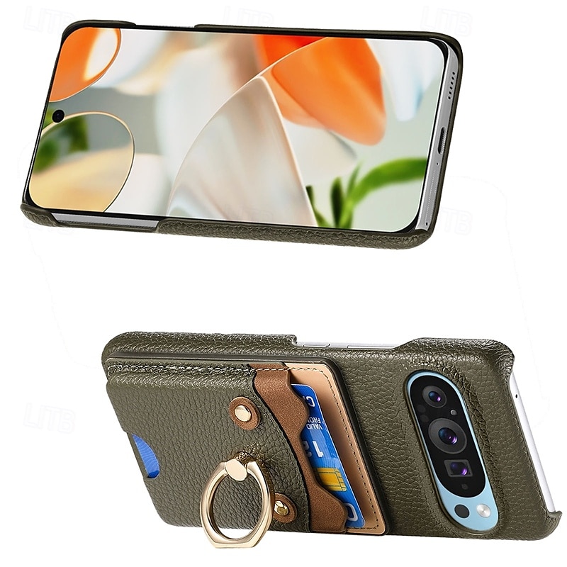 teléfono Funda Para Píxel 9 Pro Pixel 9 Pro XL Pixel 8 Pro Pixel 8 Píxel 9 Pixel 7 Pixel 7 Pro Pixel 6 Pixel 6 Pro Funda Trasera Soporte para Anillo Ranura para tarjetas Antigolpes Retro TPU Cuero de 2025 - $19.99 –P4