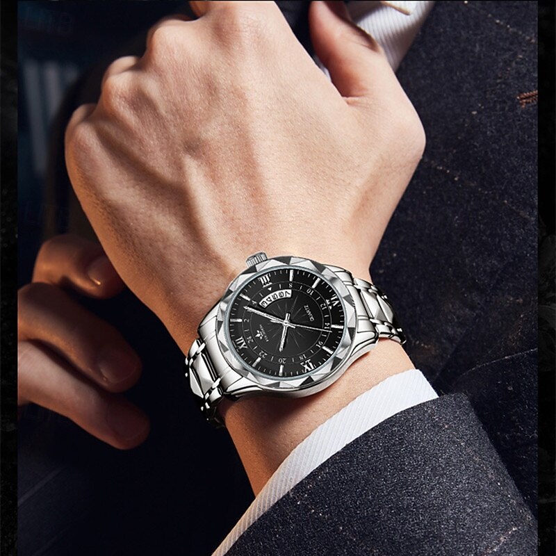 novo relógio masculino moderno de negócios com vidro reforçado com minerais e calendário luminoso com display multifuncional à prova d'água esportivo de 2025 por $25.99 –P6
