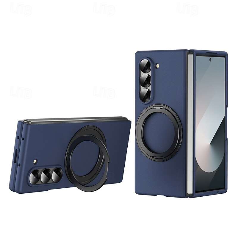 Phone Case For Z Fold 7 Z Fold 6 Z Fold 5 Z Fold 4 Z Fold 3 Back Cover with Stand Holder with Screen Protector Magnetic Retro PC Metal 2025 - $25.99 –P1