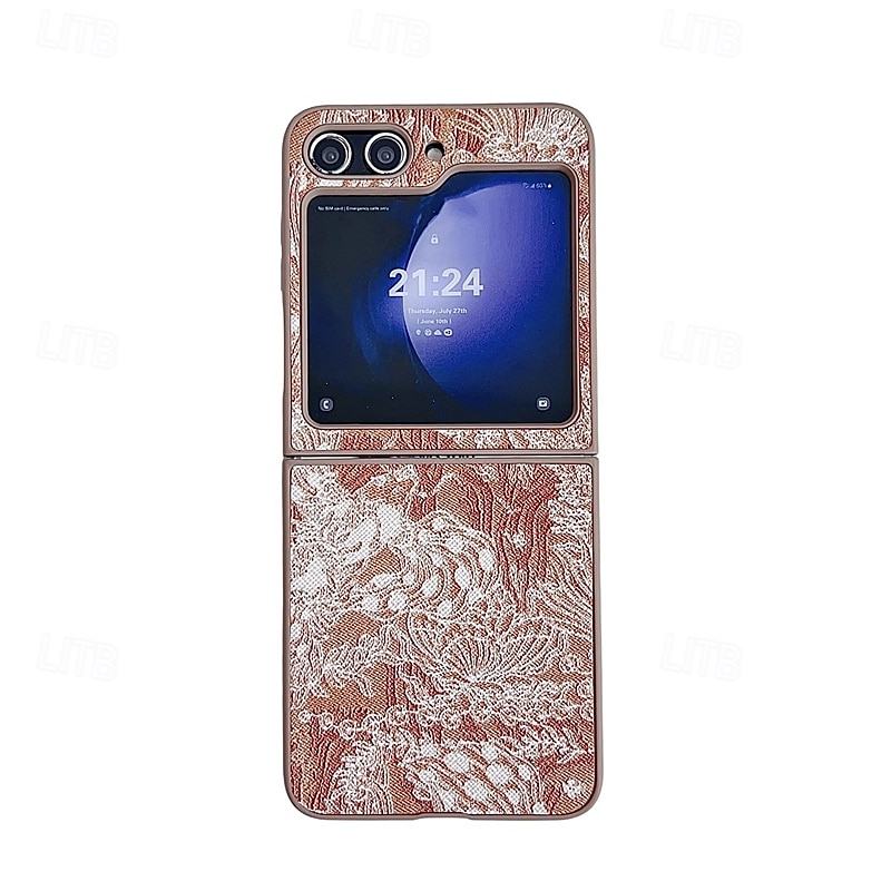 Phone Case For Samsung Galaxy Z Flip 6 Z Flip 5 Z Flip 4 Z Flip 3 Back Cover Shockproof Retro PC PU Leather 2025 - $16.99 –P16