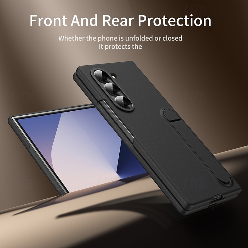 Phone Case For Z Fold 7 Z Fold 6 Z Fold 5 Z Fold 4 Z Fold 3 Back Cover with Stand Holder Shockproof Retro PC Metal 2025 - $21.99 –P1