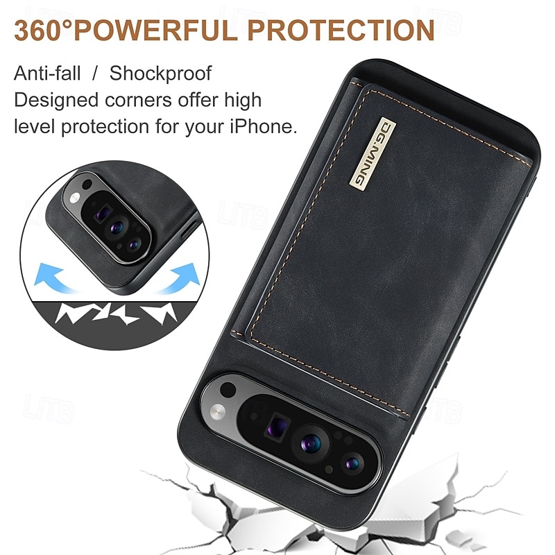 Phone Case For Pixel 9 Pro Pixel 9 Pro XL Pixel 8 Pro Pixel 8 Pixel 9 Pixel 7 Pixel 7 Pro Pixel 6 Pixel 6 Pro Pixel Fold Back Cover with Stand Holder Detachable Magnetic Retro TPU PU Leather 2025 - $23.99 –P7