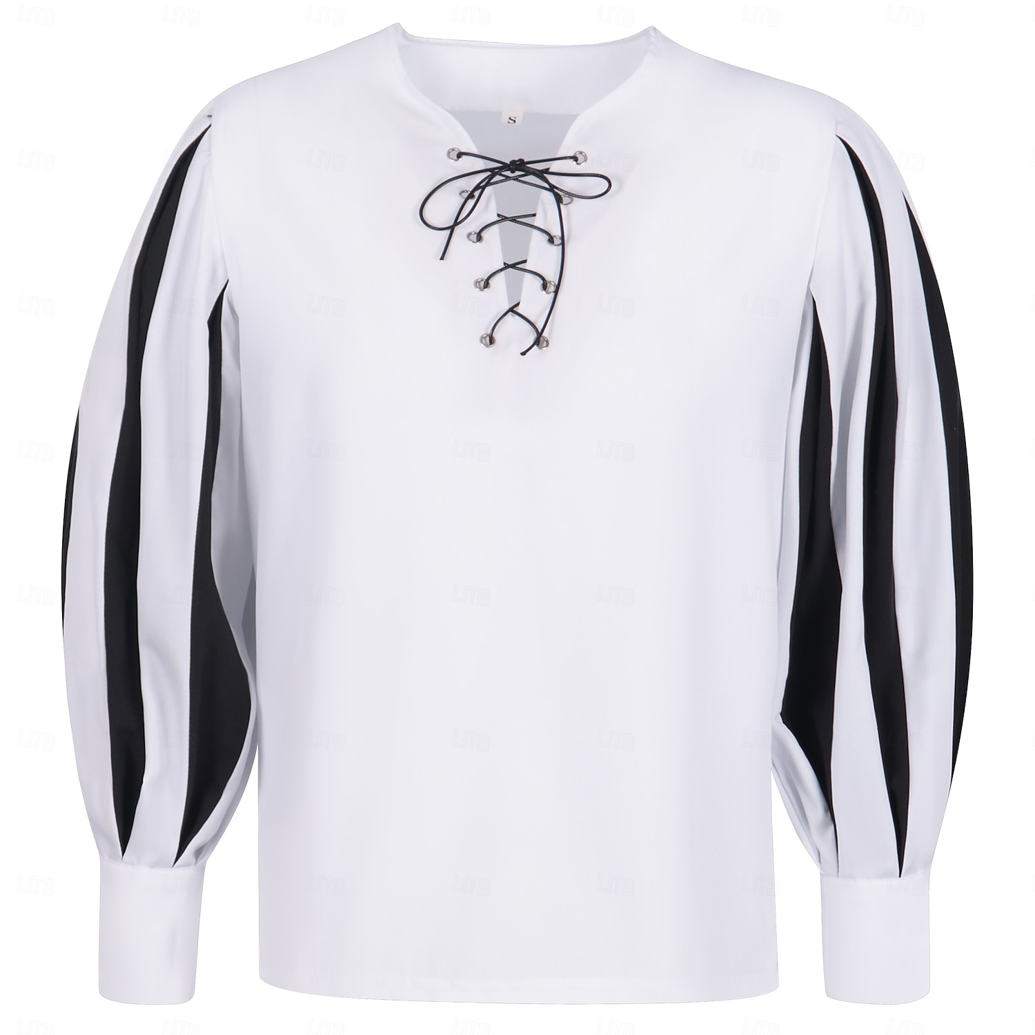 Retrò Vintage Punk & Gotico Medievale Blusa / Camicia Mascherata Tunica Fiera del Ren Cavaliere Vichingo Crociato Con Volant Blocco di colori Per uomo Celtico Costumi da pirata Carnevale Mascherata del 2025 a $38.99 –P14