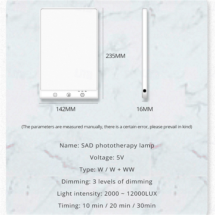 lampada per terapia della luce 12000 lux luce d'atmosfera con 2 modalità colore 3 livelli di luminosità 3 impostazioni timer controllo touch lampada diurna senza UV del 2025 a $57.99 –P8