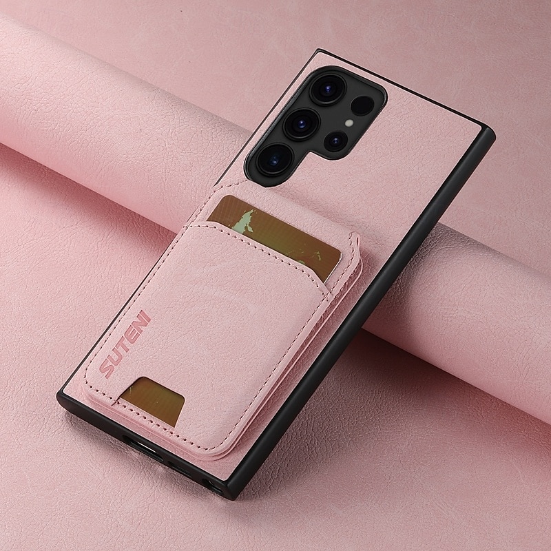 2025年 電話 ケース 用途 S24 Ultra Plus S23 Ultra Plus S22 プラス ウルトラ S25ウルトラ バックカバー スタンド付き カード挿入口 耐衝撃 レトロ風 TPU PC PUレザー  コレクション – $19.99 –P14