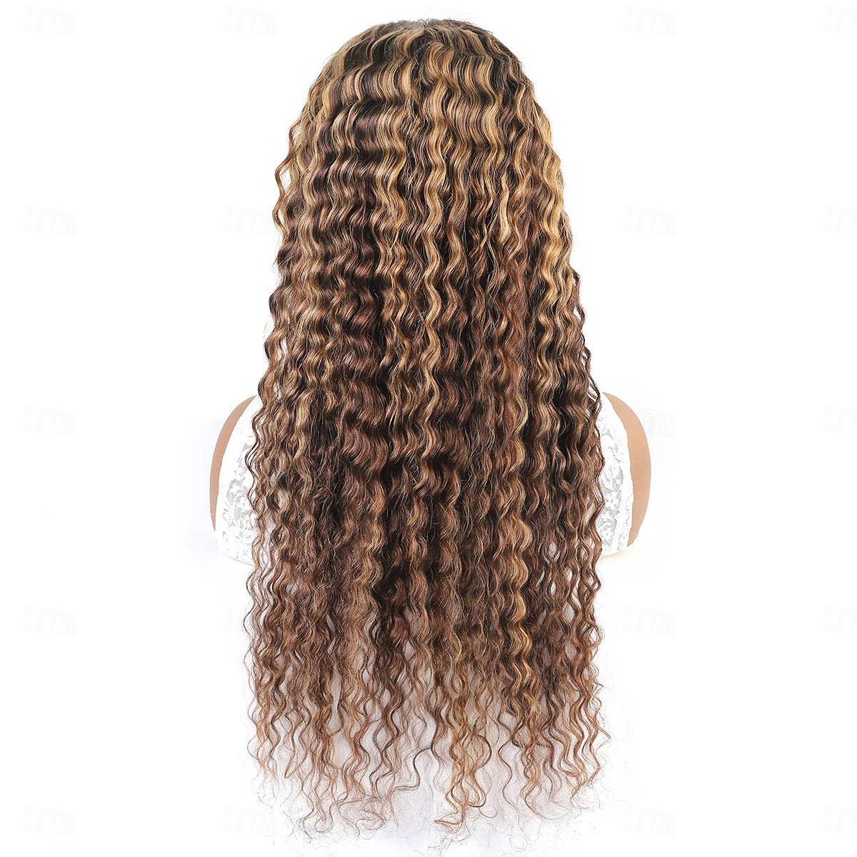 Perruque frontale en dentelle ombrée à reflets 13x4, cheveux humains p4/27, perruque de cheveux humains à ondulations profondes, densité 150 % de 2025 ? $235.49 –P2
