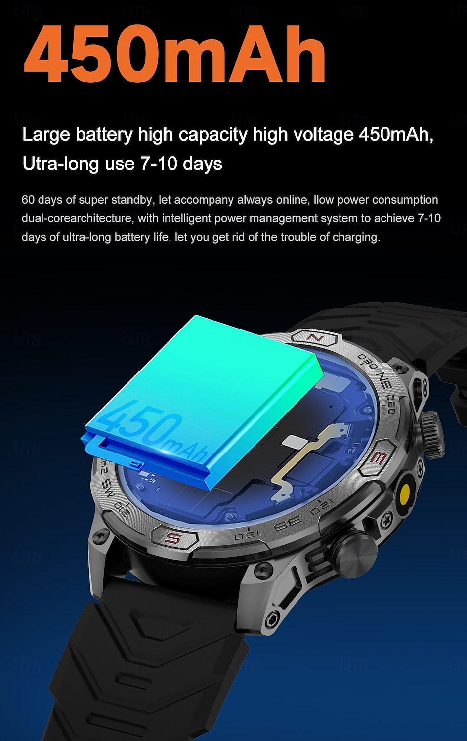 KC86 Smart Watch 1.43 AMOLED Screen 1ATM Waterproof Compass Altitude Barometer LED Flashlight Sports Watch 2025 - $61.99 –P11
