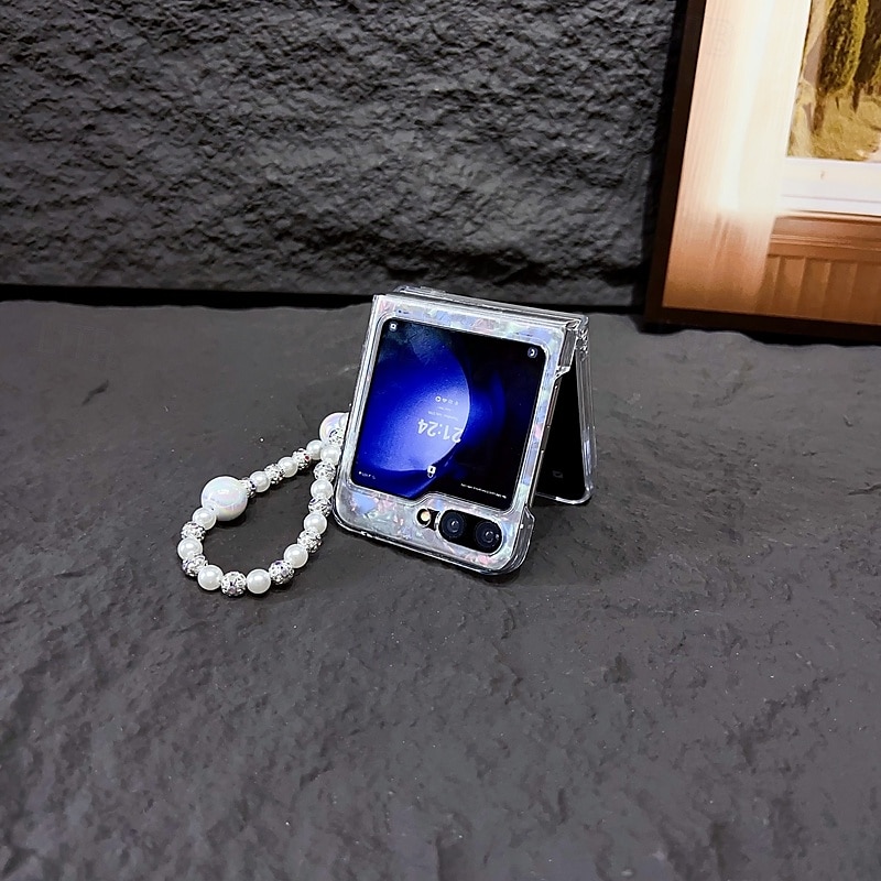 телефон Кейс для Назначение SSamsung Galaxy Z-флип 6 Z Flip 5 Z Flip 4 Z Flip 3 Кейс на заднюю панель с ремешком на запястье Защита от удара Ретро ПК 2025 - $18.99 –P8