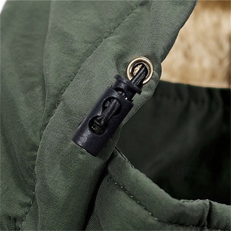 Homens Casaco com capuz Jaqueta de lã para caminhada Inverno Ao ar livre Térmico / Quente Forro de Velocino Prova-de-Água A Prova de Vento Jaquetas em Velocino Zip Completo Alpinismo Campismo de 2025 por $45.59 –P4