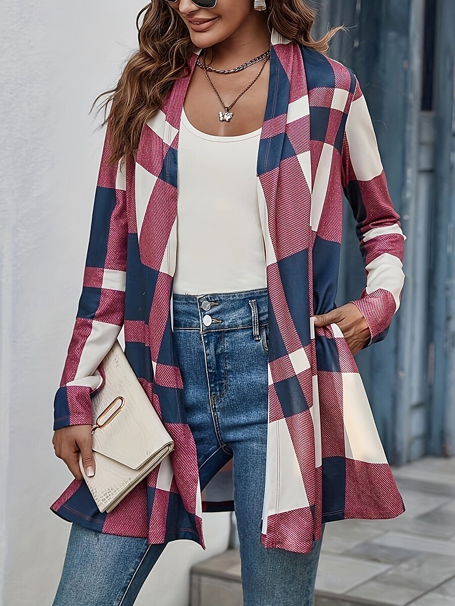 Damen Freizeitjacke Outdoor Patchwork Patchwork Windundurchlässig Modisch Regular Fit Oberbekleidung Langarm Herbst Rosa S 2025 - $37.99 –P2