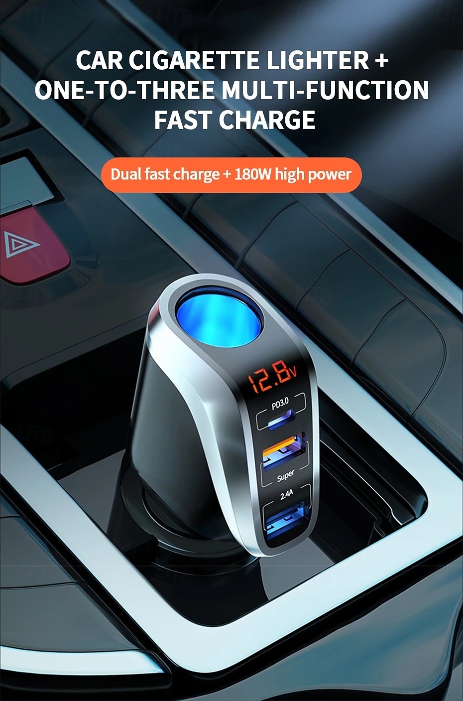 66W Quick Charge Car Cigarette Lighter Charger QC3.0/PD Port Phone Charger Socket DC 12V/24V Universal USB Type Power Adapter 2025 - $35.99 –P8