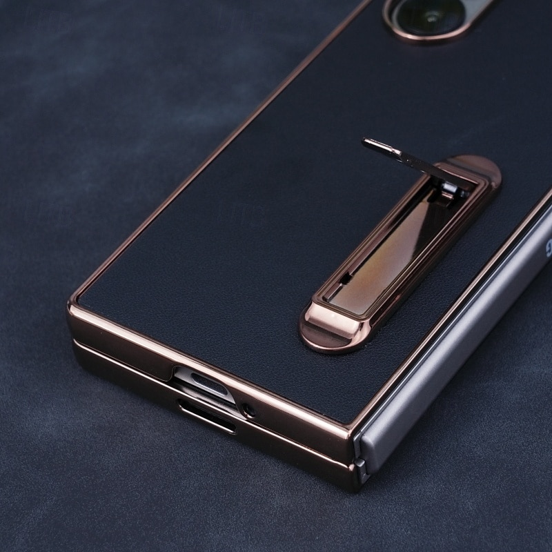 telefono Custodia Per Piegatura a Z 7 Z Fold 6 Z Fold 5 Z Fold 4 Z Fold 3 Custodia Portafoglio con Supporto Resistente agli urti Retrò Placcatura Pelle PU del 2025 a $20.99 –P11